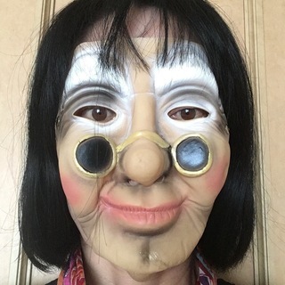 値下げ!　ハロウィンの仮装に　リアル　おばあちゃんマスク