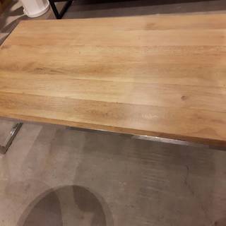 【500円】ステンレス木天板ローテーブル