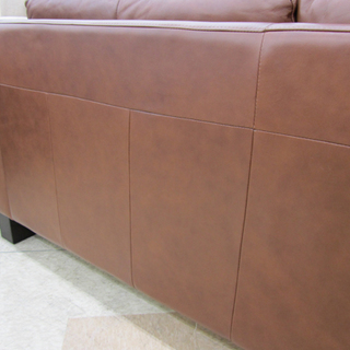 宮の沢店 IDEE 3人掛け 3シーター ソファ ブラウン レザー 幅1900mm