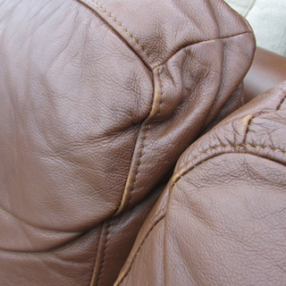 宮の沢店 IDEE 3人掛け 3シーター ソファ ブラウン レザー 幅1900mm