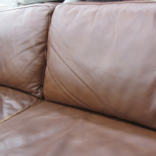 宮の沢店 IDEE 3人掛け 3シーター ソファ ブラウン レザー 幅1900mm