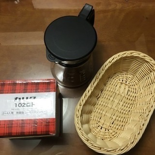 未使用　iwaki コーヒーポット　樹脂製バスケット（食洗機可）...