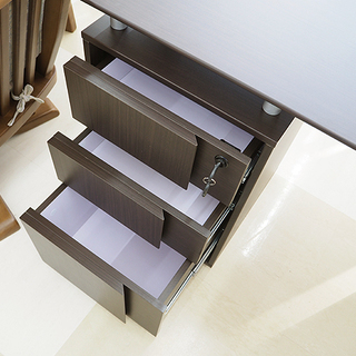 ニトリ　システムデスク(キャネーラ 140 DBR)　サイズ(約): 幅140×奥行151×高さ72cm
