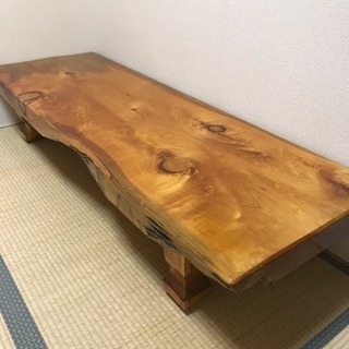 【無垢の1枚板】天然木テーブル、ローテーブル
