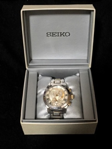 値下中 SEIKO premier kinetic chronograph