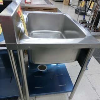 【引取限定】リクシル 一槽シンク ステンレス一槽流し台 S-1SN080B0B 店頭展示品【小倉南区葛原東】