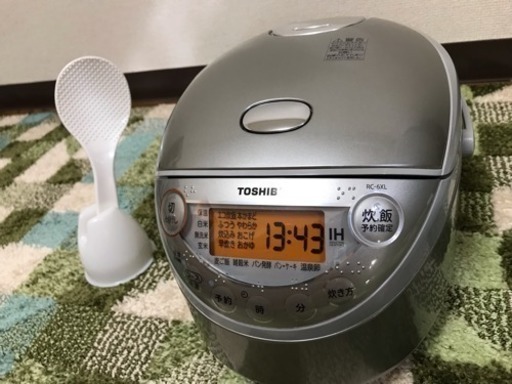 【5年保証付き】東芝 IHジャー炊飯器（3.5合炊き）　シルバー 備長炭鍛造かまど釜 RC-6XL-S