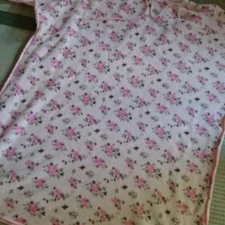 着る毛布 レディース 花柄ピンク