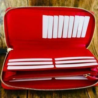 長財布 ラウンドファスナー  本革 クロコダイル 型押し 牛革 レザー 黒×赤