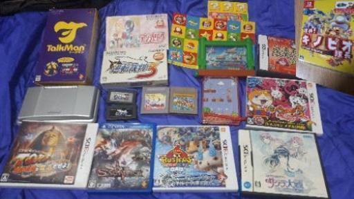 SOLD OUT!!!  ニンテンドースイッチ進めピノキオ隊長、3DS妖怪ウォッチ天ぷら/白犬隊、セガサクラ大戦他とDS本体まとめて