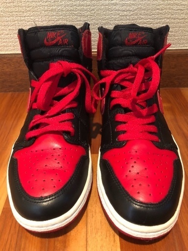 スニーカー NIKE AIR JORDAN1 BRED 25.5/26