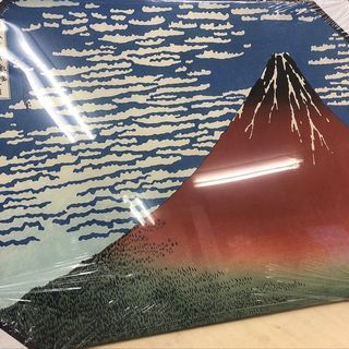 赤富士　絵画　ファブリックパネル