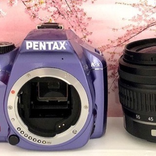 多彩な機能&軽量で簡単操作★動画も可能★パープル×ピンク❤️PENTAX k-x レンズキット