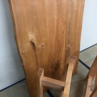 タモ 天然木 テーブル