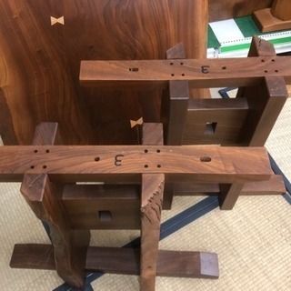 ケヤキ 天然木 ダイニングテーブル