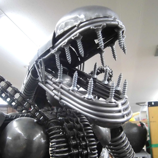 ▷エイリアン風メタルアート メタルアート 置きもの フィギュア