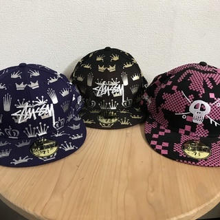 stussy ベースボールキャップ 王冠・ドクロマーク 