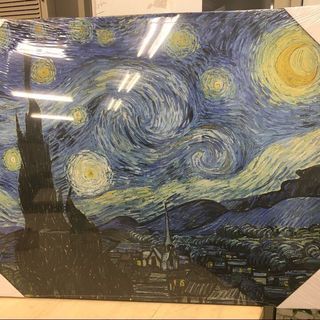 ゴッホ　絵画　星月夜　　ファブリックパネル　