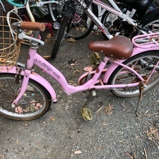 ピンクの自転車★16インチくらい未就園児のときに乗ってました