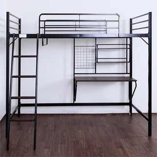 ニトリ　ロフトベッド　アルルN BK  シェルフつき ニトリ ロフトベッド アルルN BK シェルフつき - メルカリ