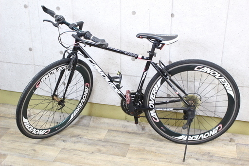 R174)カノーバー CANOVER クロスバイク 700C CAC-025 NYMPH ニンフ シマノ21変速機 ブラック 自転車