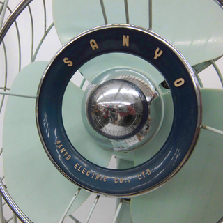 昭和レトロ Sanyo A.C.ELECTRIC FAN　レトロポップ扇風機　1959年頃　ミッドセンチュリー　スペースエイジ インテリアとして 札幌 西区 西野