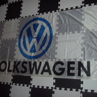 VWの旗　インテリア　VOLKS WAGEN　旗　タペストリー　車庫