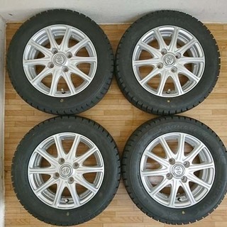 新古？スタッドレス ガリ無し13インチアルミ付 155/65R13 ワゴンR/ライフ/ラパン等 