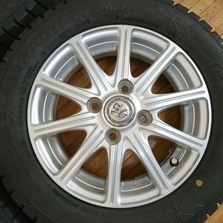 新古？スタッドレス ガリ無し13インチアルミ付 155/65R13 ワゴンR/ライフ/ラパン等 