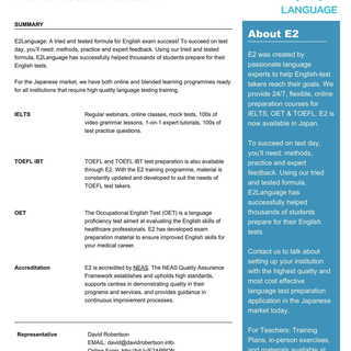 TOEFL and IELTS Training TOKYO J...