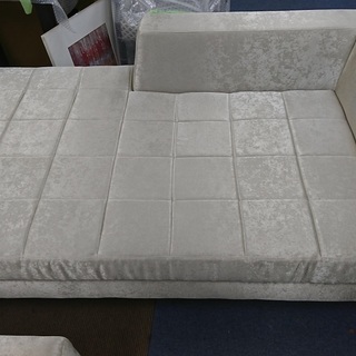 ゴールド 大型ソファ 広さたっぷり 192㎝×1・132㎝×1＝計324㎝+オットマン 70㎝ I型・L型・対面　展示品