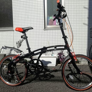 【新古品】折りたたみ自転車  ドッペルギャンガー blackmaX 20インチ シマノ7段変速 ライト・ワイヤー錠付属