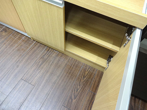 札幌 引き取り ニトリ レンジ台/キッチンボード スリムタイプ 木目調 食器棚