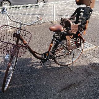 子ども乗せ自転車  茶色 