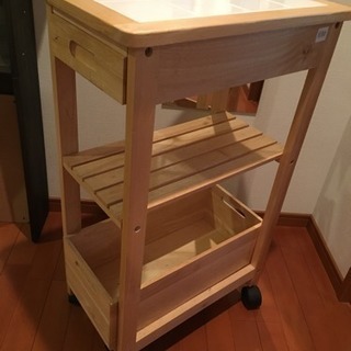 木製 キッチンワゴン