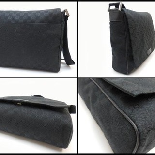 GUCCI グッチ　メッセンジャー　ショルダーバッグ　キャンバス　ブラック　黒 楽天市場】【バッグ】GUCCI グッチ ショルダーバッグ 斜め掛け