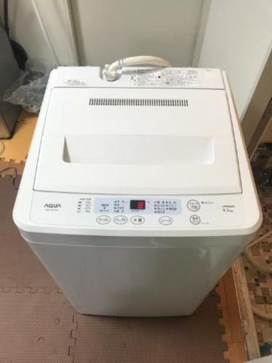 AQUA　洗濯機　4.5kg　神奈川県　東京都　送料無料　設置費込み