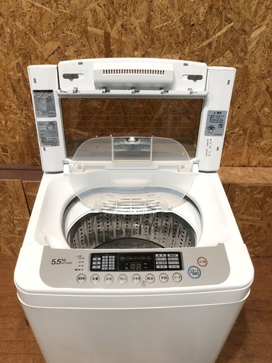 LG 2012年 5.5kg 洗濯機 WF-C55SW ガラストップ