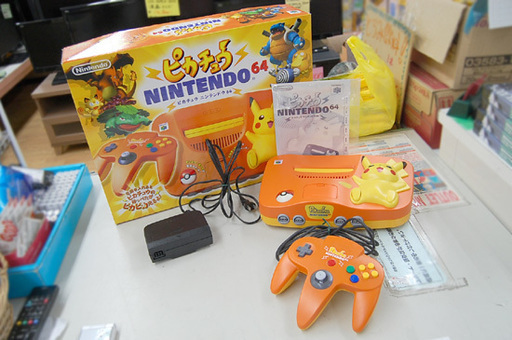 希少 Nintendo/任天堂 ニンテンドウ64 NUS-101 ピカチュウバージョン 元箱付き 動作確認済み 札幌市 清田区 平岡