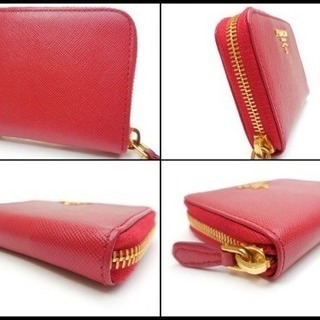 PRADA プラダ サフィアーノ レザー コインケース 赤 小銭入れ