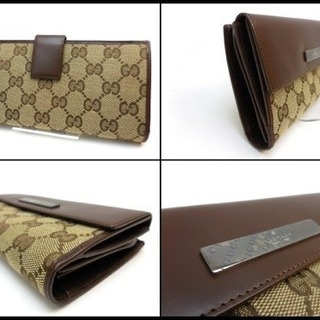 【未使用品】GUCCI グッチ GGキャンバス Wホック 長財布 035 3661