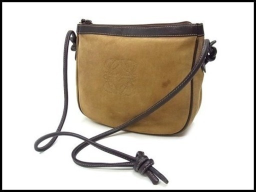 LOEWE ロエベ スエード レザー ショルダーバッグ