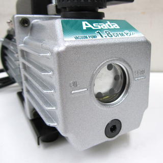 宮の沢店 使用感少 Asada/アサダ 真空ポンプ ecoシリーズ 1.8CFM 2ステージ式真空ポンプ 真空引き ケース付 WV210