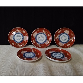 古伊万里 色絵 豆皿 5枚 e151