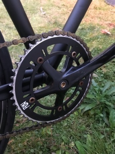 ちょこ、シンプルなブラックピストバイク クロスバイク シングルスピード ピストバイク ちょこ、シンプルなブラックピストバイク クロスバイク