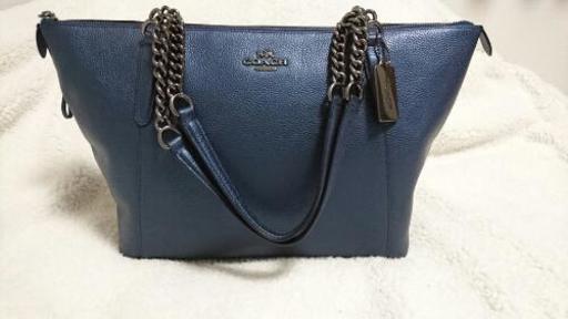 コーチ COACH バッグ トートバッグ F22208 メタリックダークティール