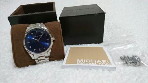 マイケル・コース シルバー×ネイビーブルー レディース メンズ 腕時計 mk3225MICHAEL KORS Silver×Blue LADIES WATCH mk3225