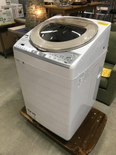 【中古美品】2018年製 SHARP 電気洗濯乾燥機 ES-TX8B-N 8.0kg/4.5kg 風呂ポンプ付き