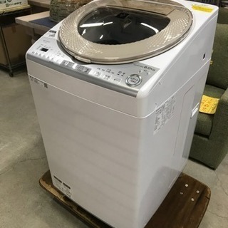 中古美品】2018年製 SHARP 電気洗濯乾燥機 ES-TX8B-N 8.0kg/