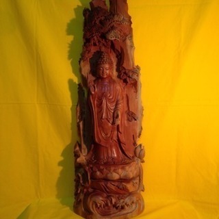 香木仏像 最高級白檀 お釈迦如来立像 一木彫り仏像 インド産香木白檀 特別割引 一点物